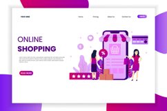 Modern flat design Online Shopping landing page Product Image 1