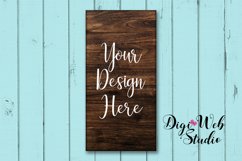 Wood Sign Mockup - Wood Sign on Cottage Blue Shiplap Product Image 1