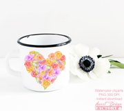 Watercolor floral clipart, butterflies sublimation Product Image 3