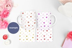 2 White Coffee Mugs 2 Coasters mockup Valentine's Day PSD Product Image 3