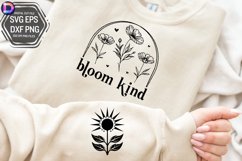 Bloom kind Sleeve SVG, Motivational Sleeve SVG Product Image 1