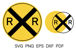 Railroad, crossing, logo, sign, symbol, R&amp;R Product Image 1