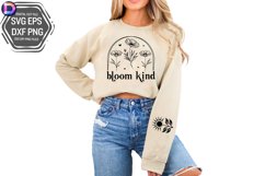 Bloom kind Sleeve SVG, Motivational Sleeve SVG Product Image 3