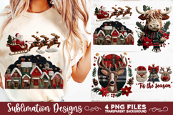 Preppy Rustic Christmas Patchwork Sublimation Designs Product Image 2