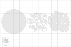 Merry Christmas Welcome Sign SVG | Christmas Holly Door Sign Product Image 2