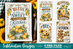Sunflower Kitchen Towels PNG Sublimation Designs 4 Files Product Image 2
