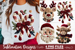 Latch Hook Yarn Christmas Sublimation PNG designs Product Image 8
