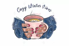 Cozy Winter Vibes Sublimation PNG, Its Cold Outside Product Image 3
