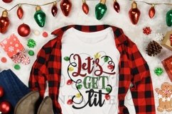 Let's get lit Christmas lights watercolor sublimation design Product Image 2