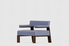 Isometric Arm Chair 3D isolated render Product Image 1