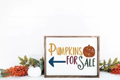 Pumpkins for Sale SVG Cut File - Fall Farmhouse SVG PNG DXF Product Image 2