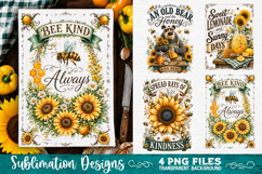 Sunflower Kitchen Towels PNG Sublimation Designs 4 Files Product Image 2