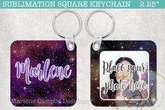 Galaxy Square Keychain Sublimation / 4 Designs Product Image 4
