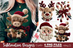 Latch Hook Yarn Christmas Sublimation PNG designs Product Image 9