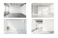 Open Space Office White Blank Wall Product Image 1