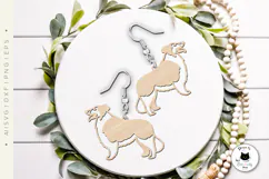 Collie Dog Earrings Laser Cut File | Laser Jewelry Product Image 2