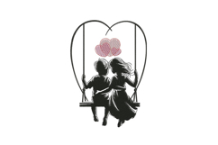 Couple on Swing Valentines Product Image 1