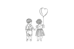 Boy and Girl Couple Valentines Product Image 1