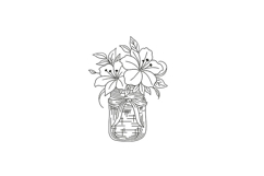 Flowers in Mason Jar Product Image 1