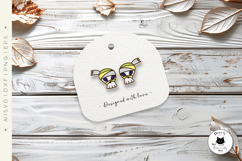 Skull Mummy Laser Cut Stud Earrings | Halloween Earrings SVG Product Image 2