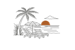 Tropical Beach Sunset Product Image 1