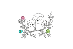 Sweet Owls on Branch Product Image 1