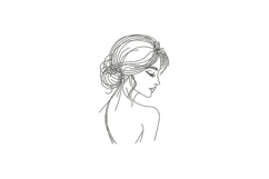 Elegant Woman Line Art Product Image 1