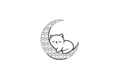 Sleeping Cat on The Moon Product Image 1