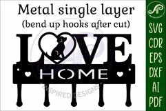 Dogs LOVE word Key holder designs for wood and metal Product Image 5