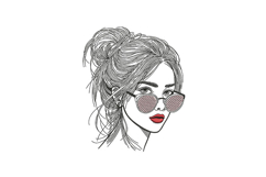 Stylish Girl with Sunglasses Product Image 1
