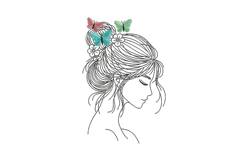 Butterfly Flower Woman Product Image 1