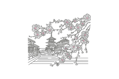 Kyoto and Cherry Blossom Product Image 1