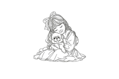 Girl Hugging Puppy Product Image 1
