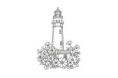 Lighthouse with Floral Product Image 1