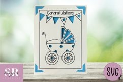New baby card insert design| Paper cutting | Cricut Joy svg Product Image 2