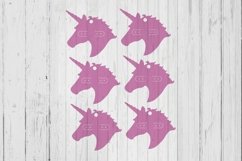 Unicorn hoop Earrings card template svg png ai files Product Image 1