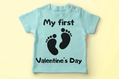 My first Valentine's Day svg t-shirt print for baby shower Product Image 2