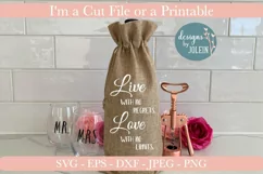 Live with no regrets. Love with no limits. SVG | Craft File Product Image 3