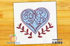 Heart With The Face Of Man And Woman Applique Product Image 1