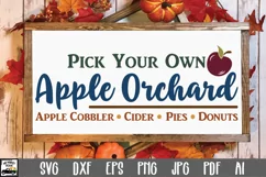 Apple Orchard SVG Cut File - Fall Farmhouse SVG PNG DXF EPS Product Image 1