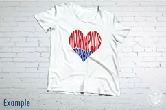 Indianapolis Indiana Cut File | Heart Word Art Product Image 3