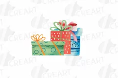 Watercolor Christmas truck clip art. Retro trucks decoration Product Image 9