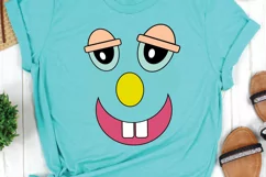 Funny Face SVG PNG EPS DXF-Funny Shirt Design-Cartoon Face Product Image 3