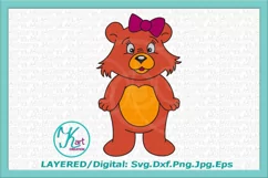 bear svg, cute bear svg, cute bear clipart, bear boy girl Product Image 5