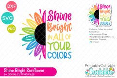 Shine Bright Sunflower SVG File Product Image 1