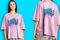 premium women oversize shirt PSD Mockup back and front Product Image 8