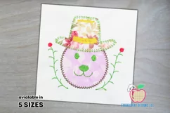 Face Of The Dog With Hat Embroidery Applique Designs Product Image 1