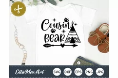 Cousin Bear SVG, Cousin SVG, Cousin Crew Svg, Cousin Tribe Product Image 1