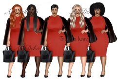 Curvy girls clipart, curvy woman clipart, casual clipart, Product Image 3