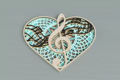 Music laser cut file - dedicated to the Love of Music Product Image 2